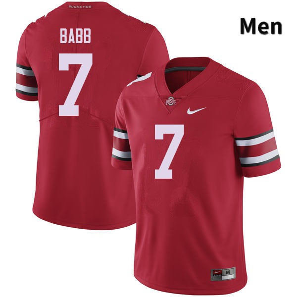 Ohio State Buckeyes Kamryn Babb Men's #7 Red Authentic Stitched College Football Jersey